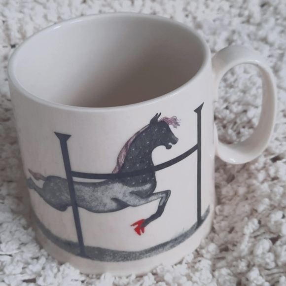 Anthropologie Drawing by Florence Balducci 'H' for Horse w/Red HeelsMonogram Mug - Picture 1 of 8